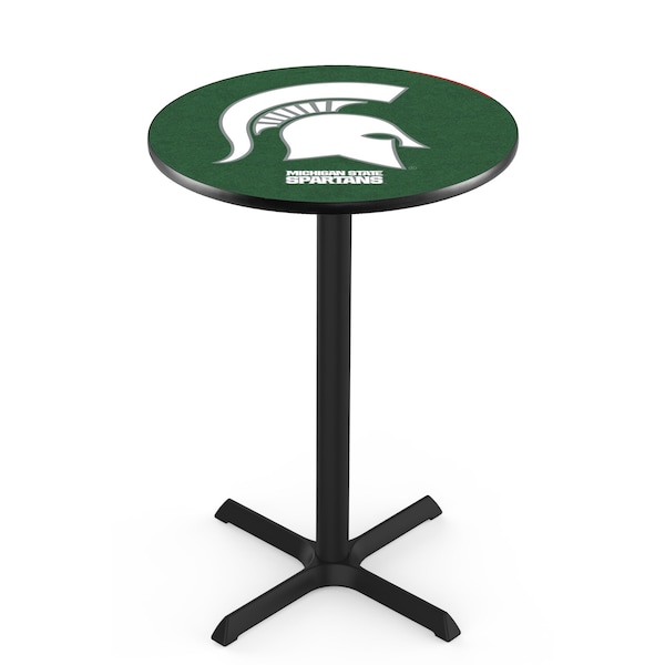 42" Blk Wrinkle Michigan State Pub Table